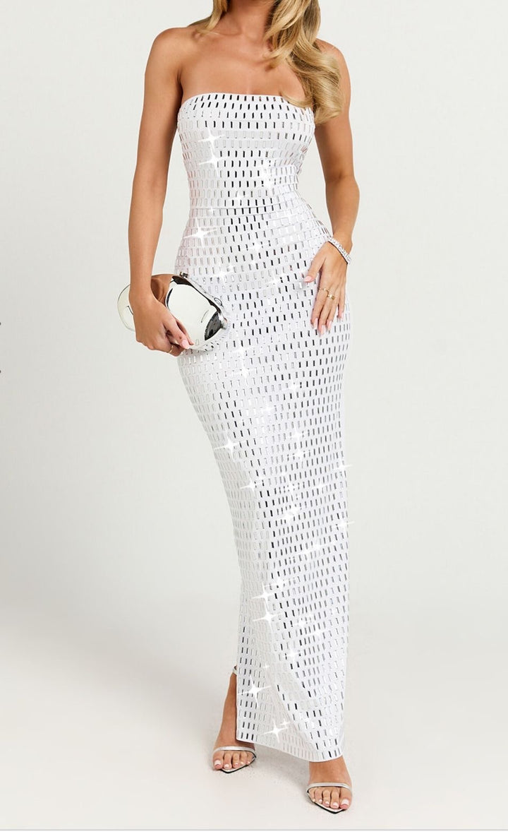 Malika Embellished Bandeau Maxi Dress