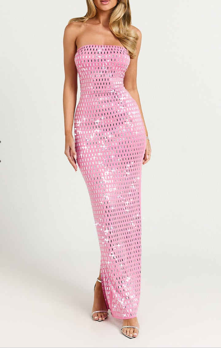 Malika Embellished Bandeau Maxi Dress