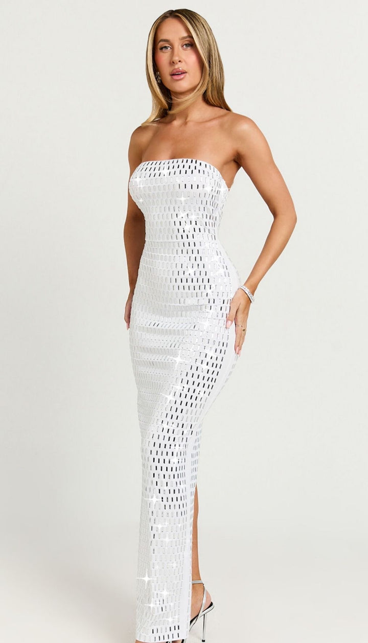 Malika Embellished Bandeau Maxi Dress