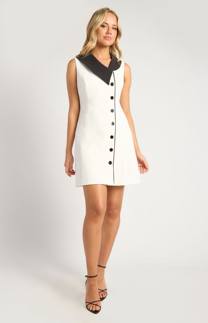 The Monaco Tailored Contrast Mini Dress
