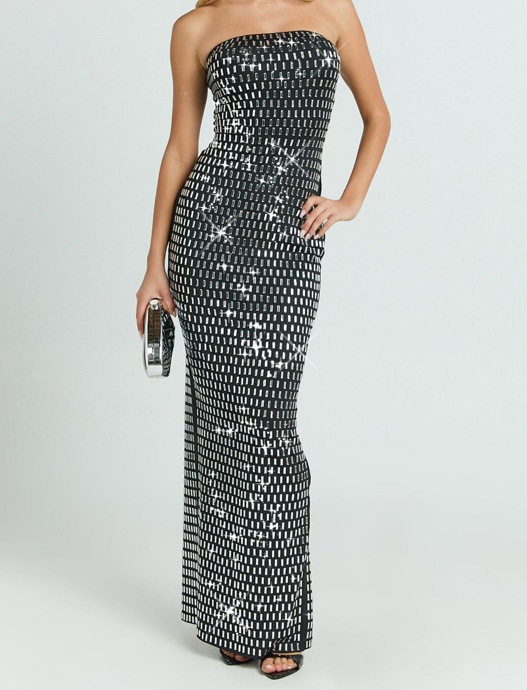 Malika Embellished Bandeau Maxi Dress