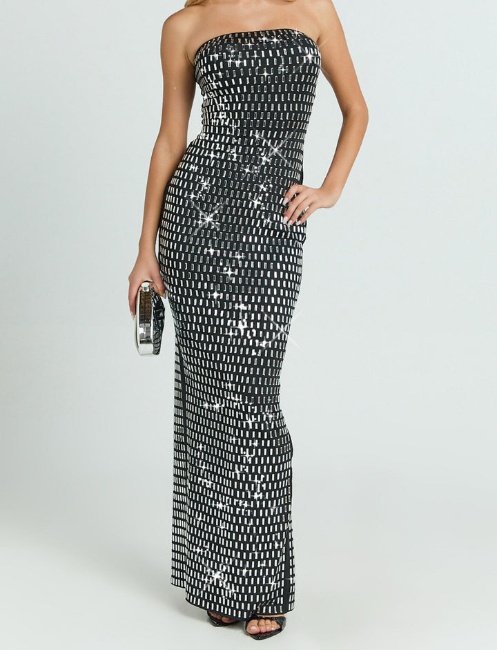 Malika Embellished Bandeau Maxi Dress