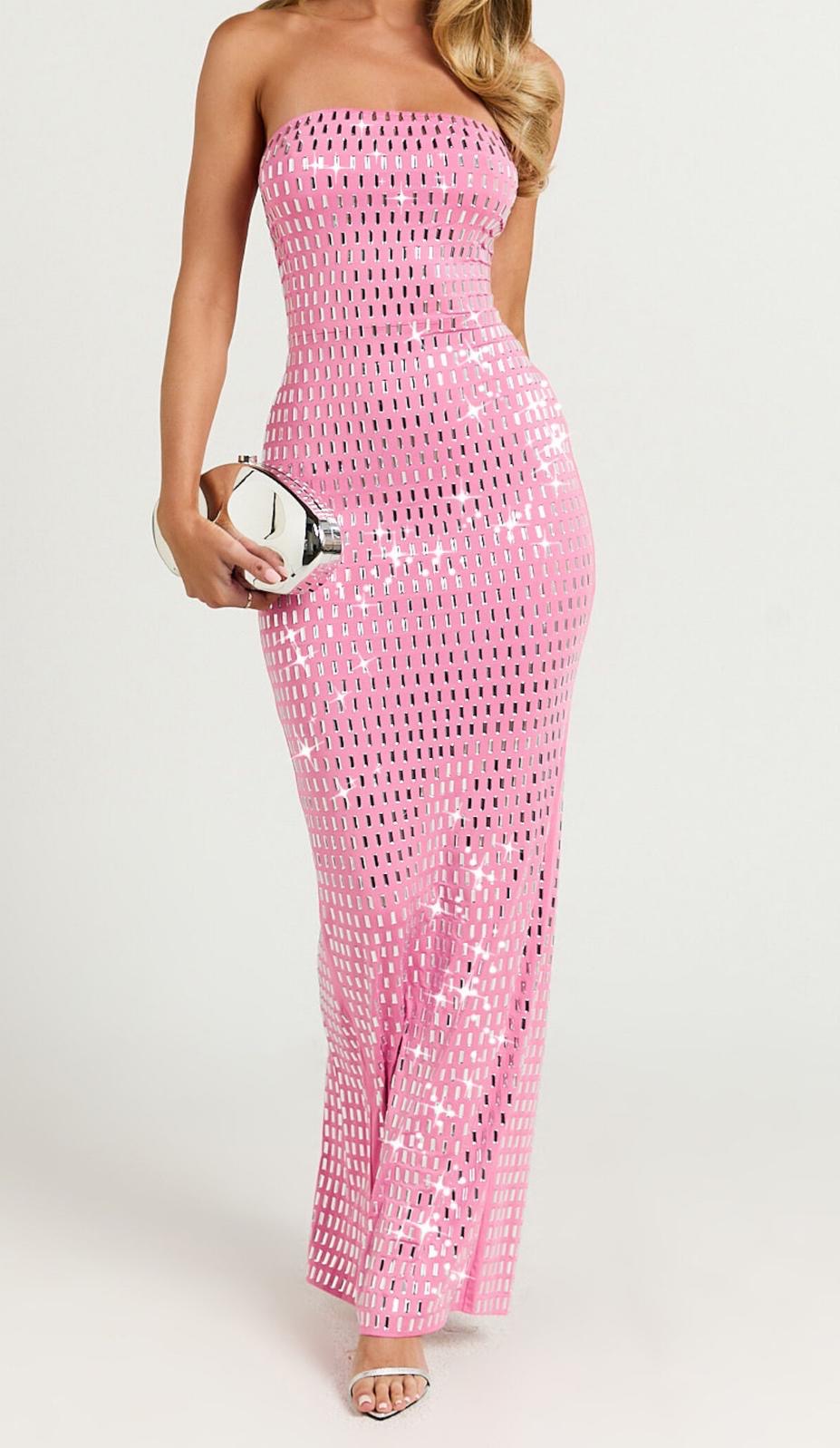 Malika Embellished Bandeau Maxi Dress