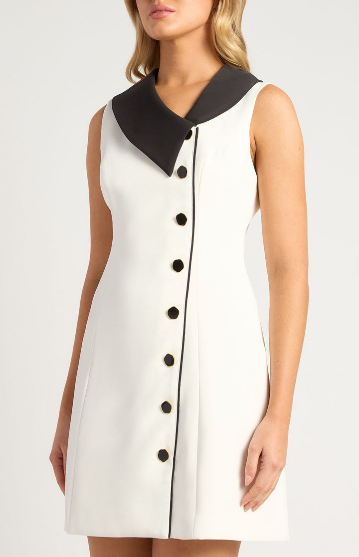 The Monaco Tailored Contrast Mini Dress