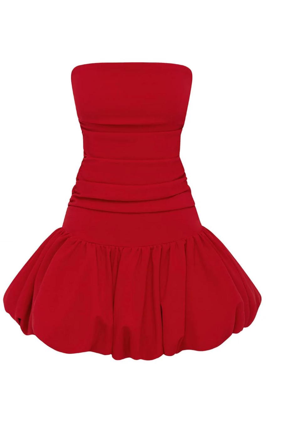 The stallion Red Mini Dress - Balloon Style Skirt - Hauze Of CJThe stallion Red Mini Dress - Balloon Style SkirtRed dressThe stallion Red Mini Dress - Balloon Style Skirt